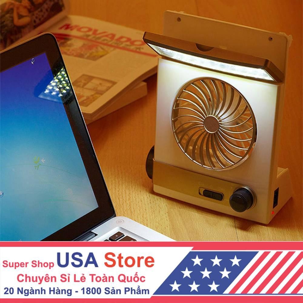 Quạt Tích Điện Kiêm Đèn Cao Cấp T1 Solar Light Fan