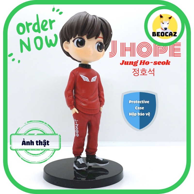 [Full Box Tặng Hộp Bảo Vệ] Mô hình chibi Jhope Hobi BTS Bangtan Boys 15 cm dễ thương quà tặng