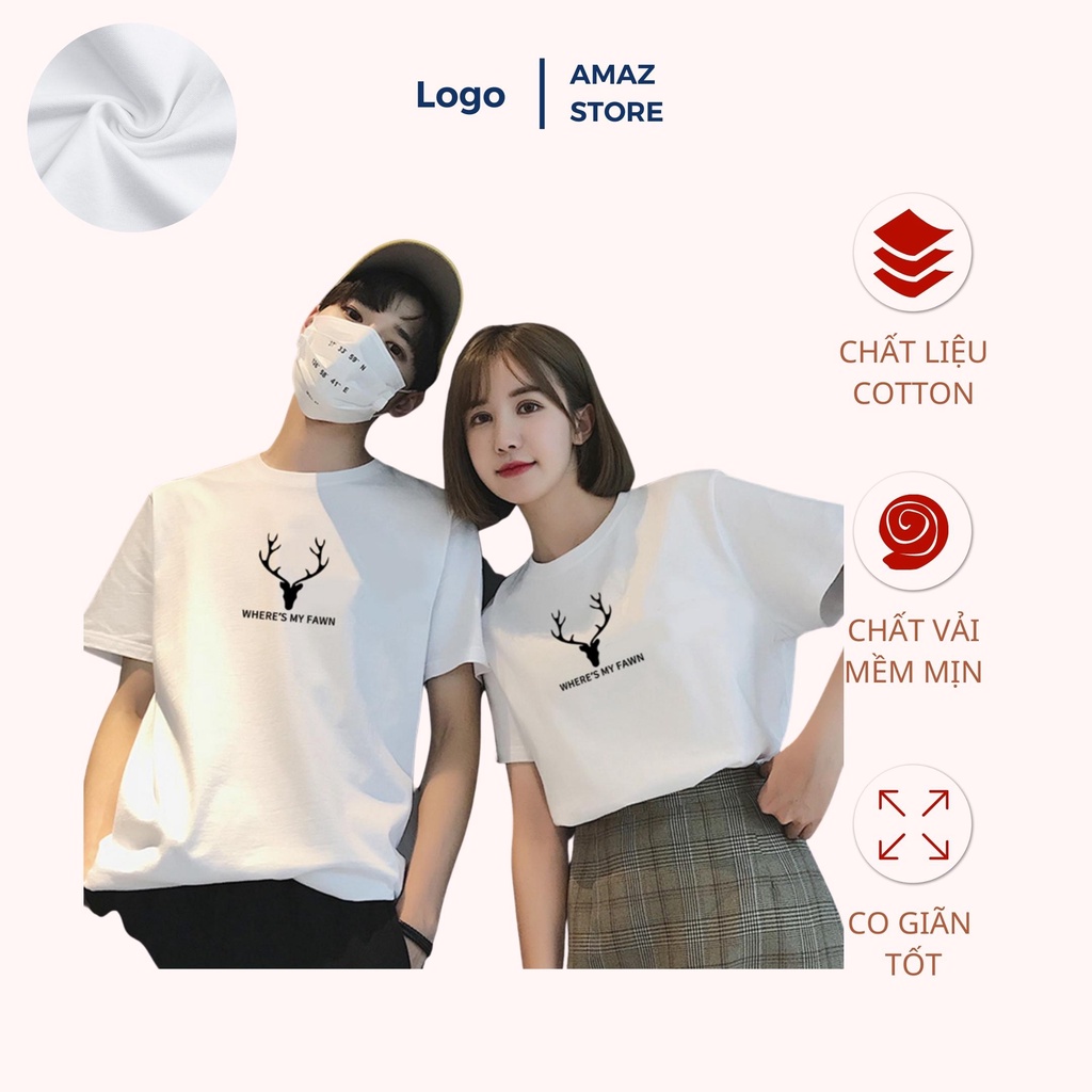 Áo Thun Đôi Cotton Tay Lỡ Độc Đáo AM13