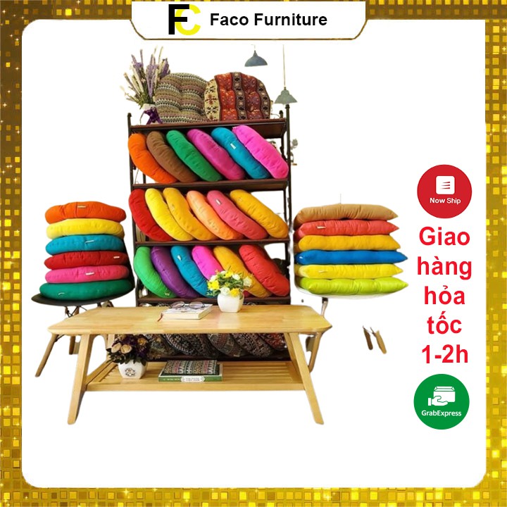 Đệm Ngồi Bệt Size Lớn Thêu Vi Tính, Đệm Lót Ghế Vuông Tròn (Bông Trắng Cực Êm) - Padded Seat Cushion, Chair Cushion