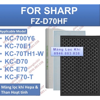 Màng lọc hepa+than hoạt tính sharp kc-d70,ki-s70...