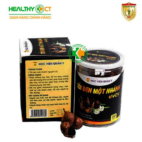 Tỏi Đen Một Nhánh Học Viện Quân Y Hộp 200g