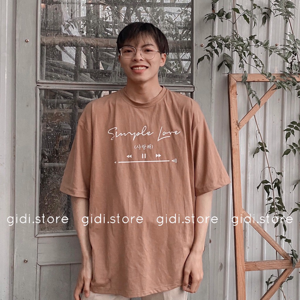 Áo Thun Simple Love tay lỡ Nam Nữ Unisex cổ tròn in chữ 💥 áo phông ngắn tay không cổ ảnh thật, không nhăn | BigBuy360 - bigbuy360.vn