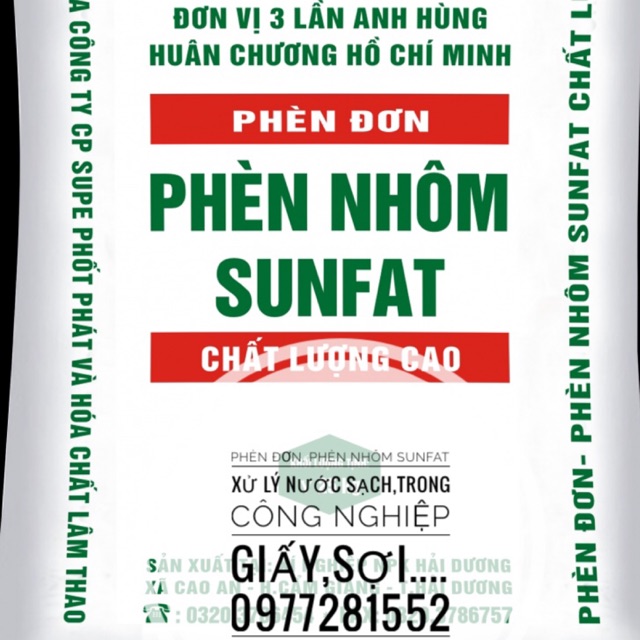 (1kg) Phèn đơn, Phèn Nhôm Sunfat