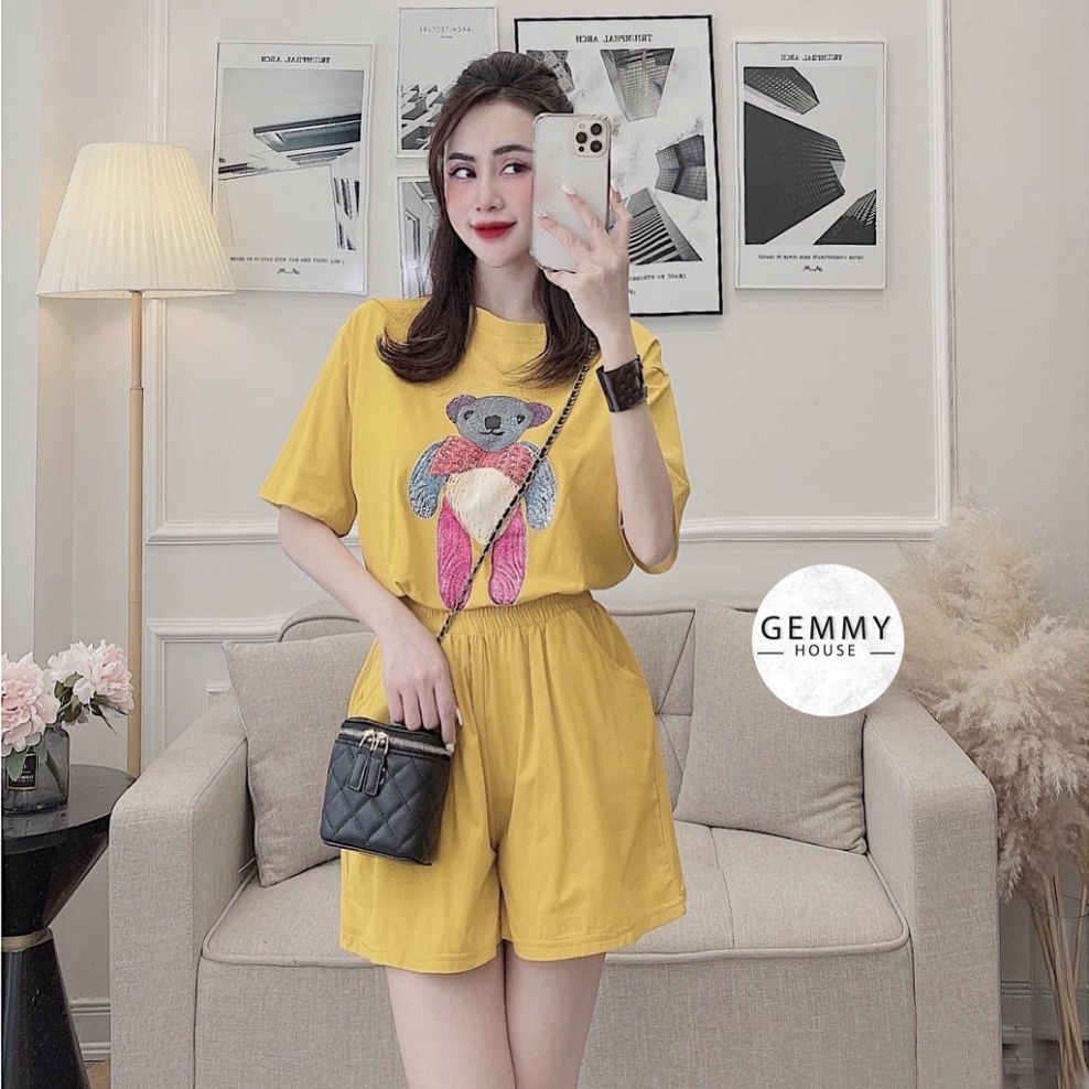 [Giảm 5k đơn 0đ] Set bộ nữ, set đùi áo thun from rộng 60kg hoạ tiết teen chất cotton co dãn mịn mát SKUS-107 | BigBuy360 - bigbuy360.vn