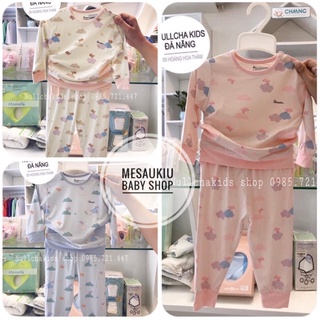 Bộ cài vai dài tay sợi tre Avaler phối hoạ tiết