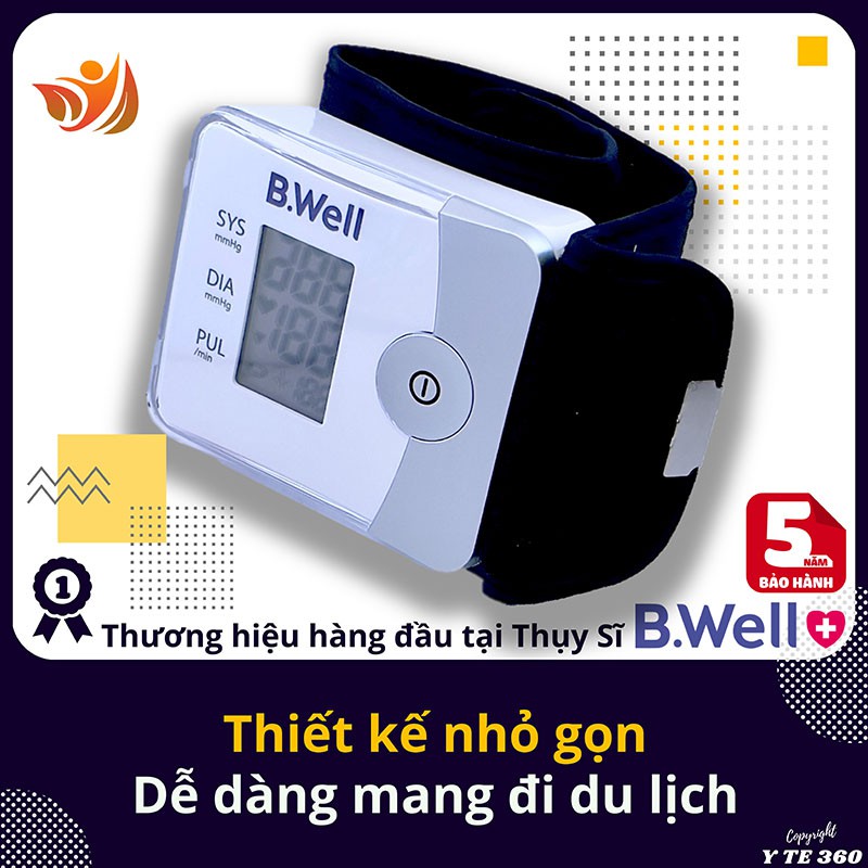 Máy đo huyết áp cổ tay điện tử tự động b.well pro 39 - bwell y tế 360