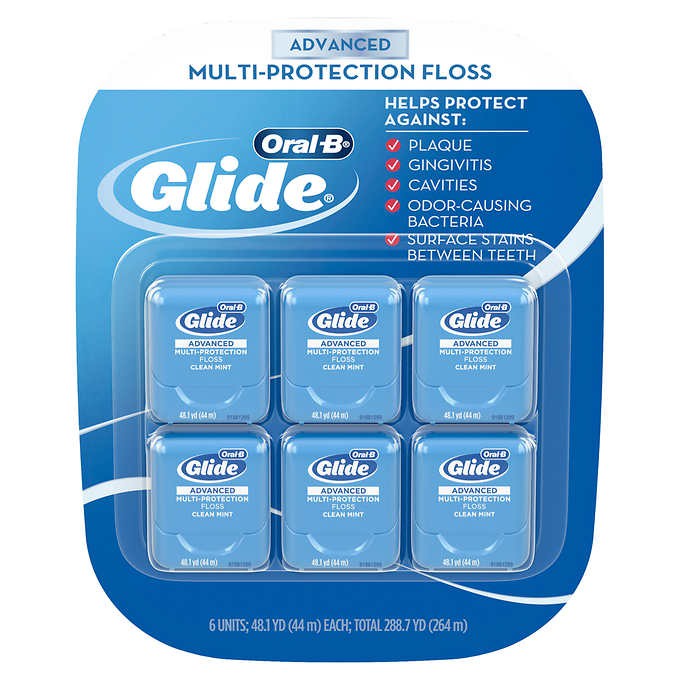 [VỈ 6 HỘP] Chỉ Nha Khoa ORAL-B Glide Advanced Multi Protection Floss Clear Mint
