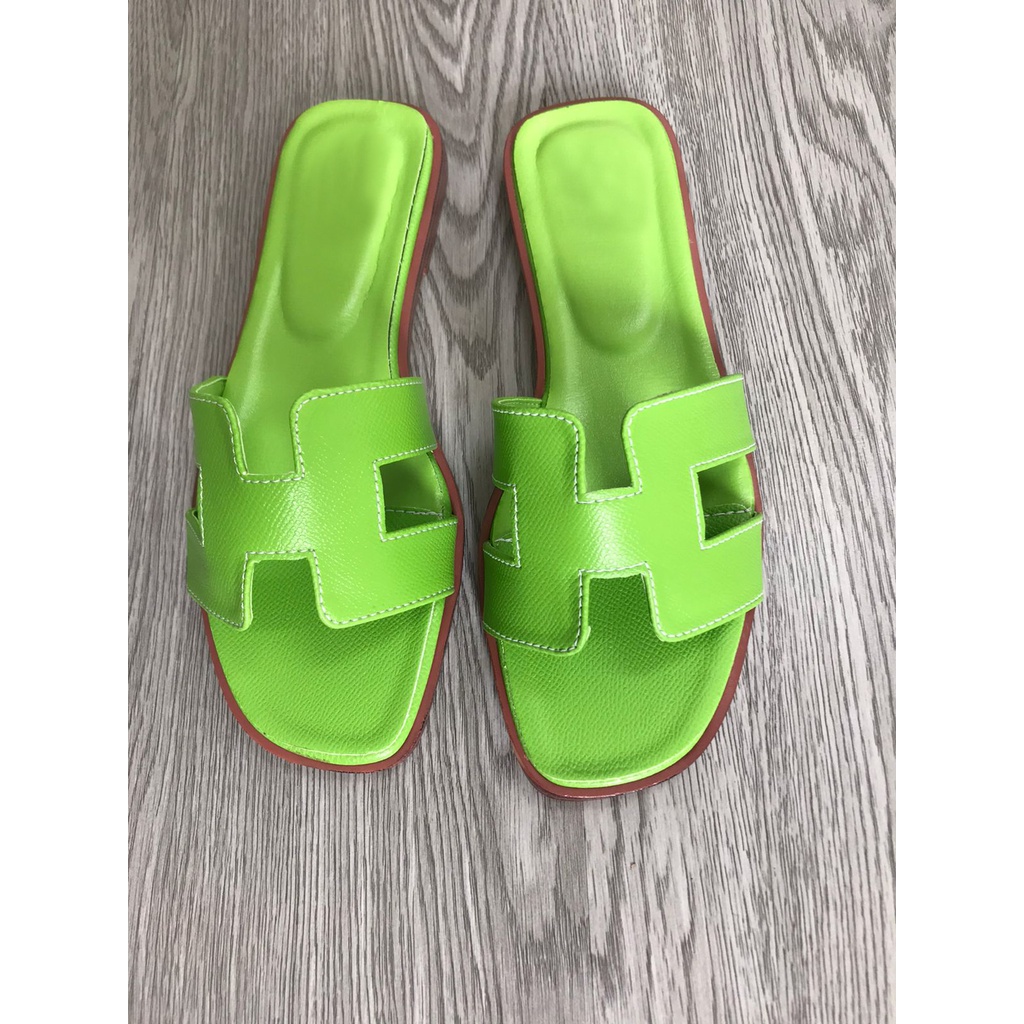 Dép lê nữ - HM màu đen 👠 𝐑𝐄̉ 𝐕𝐎̂ Đ𝐈̣𝐂𝐇 👠- hồng - trắng - xanh rêu - xanh ngọc - nâu da bò - xám - vàng - da sần hàng đẹp