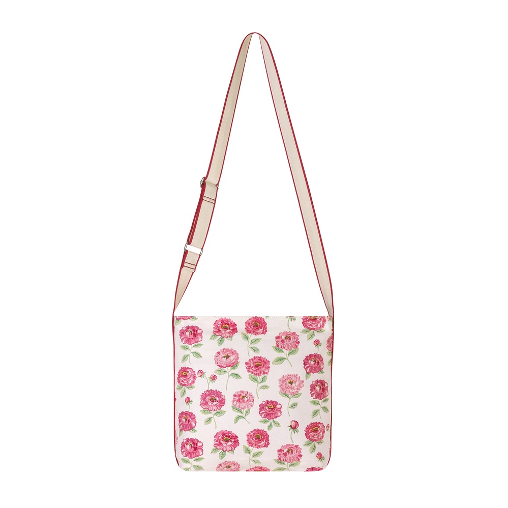 Cath Kidston - Túi đeo chéo Zipped Messenger Bag Dahlia - 1009170 - Cream
