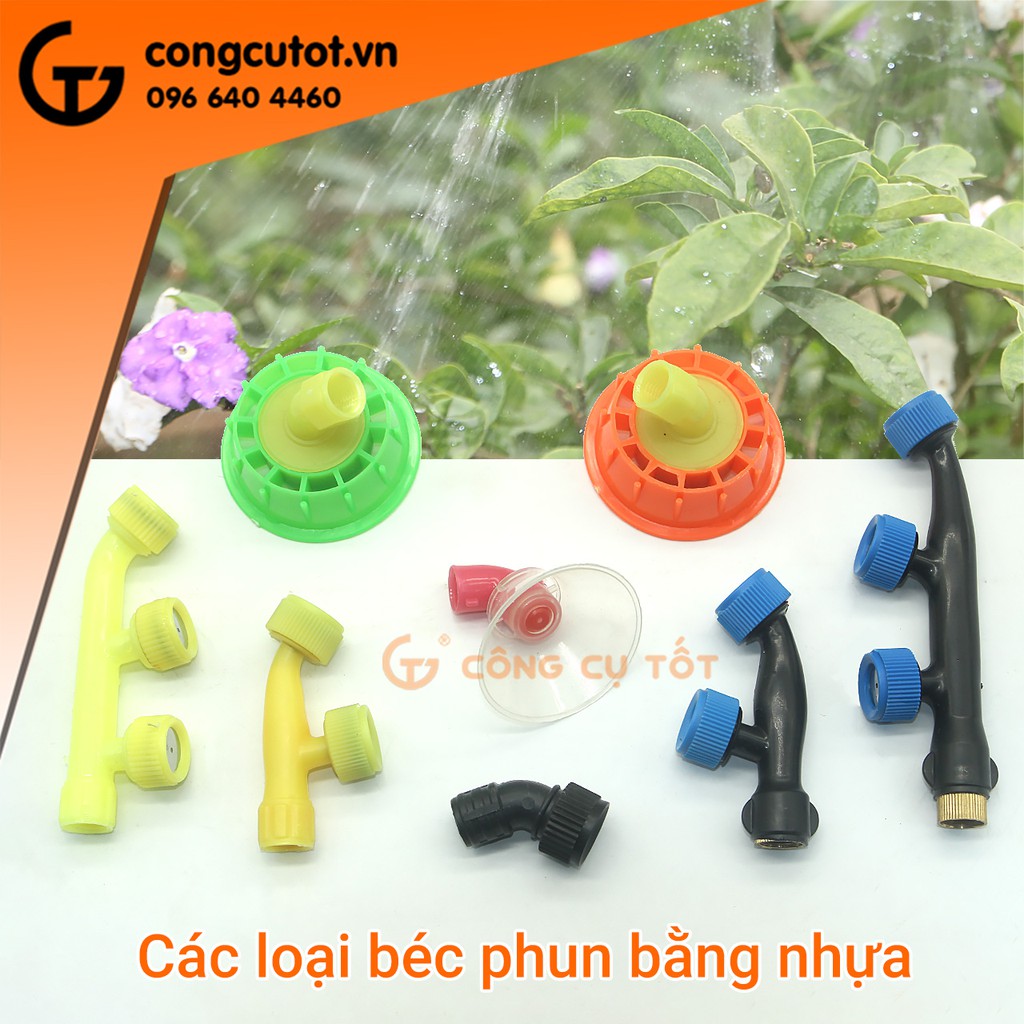 Béc phun 2 đầu đồng chỉnh tia có chụp bảo vệ