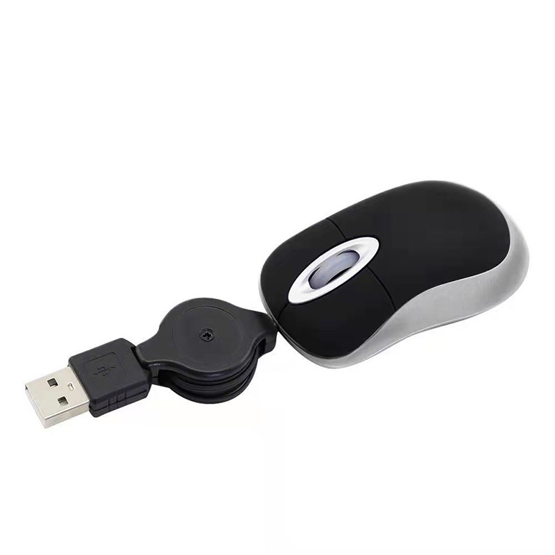 Chuột Quang Mini Có Dây USB Có Thể Thu Gọn Tiện Dụng Cho Máy Tính Laptop