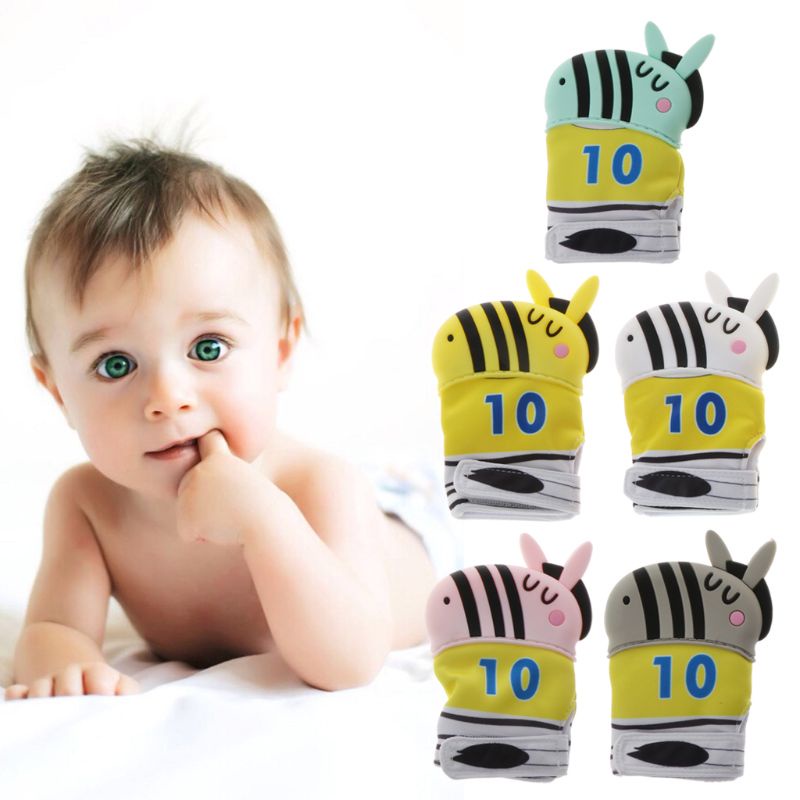 Găng Tay Họa Tiết Ngựa Vằn Xinh Xắn Dành Cho Bé Mọc Răng