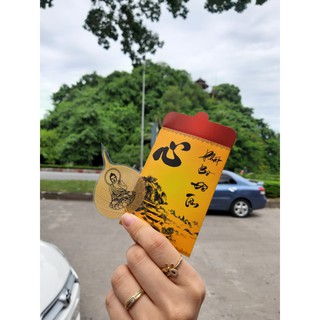 Lá Bồ Đề dát vàng ốp điện thoại