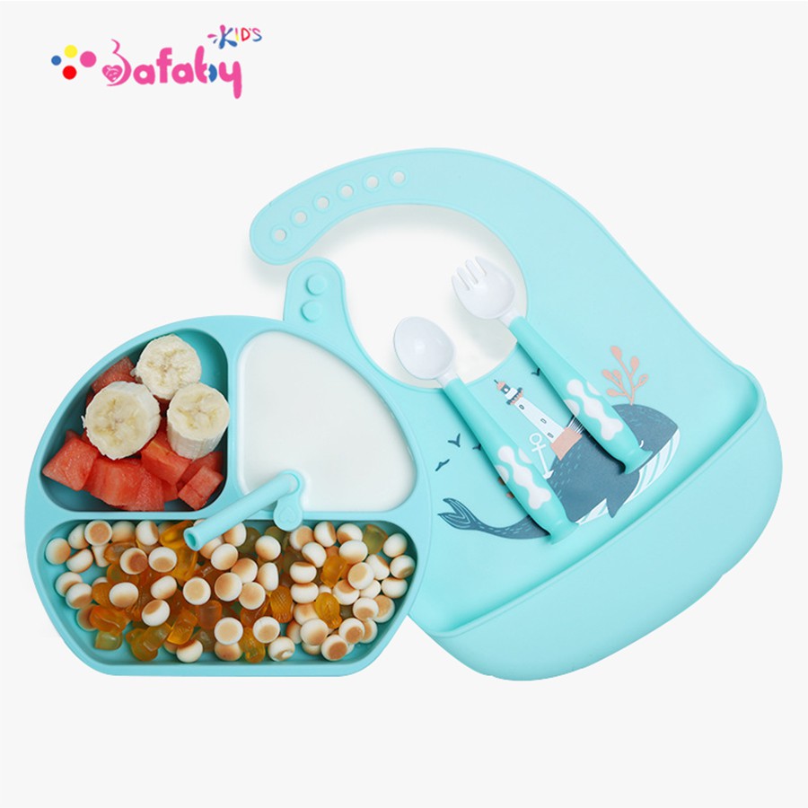 [MADE KOREA] Dụng Cụ Ăn Dặm Cho Bé, Đồ Dùng Ăn Dặm Hàng Công Ty Chất Liệu Silicon - Bafaby kids