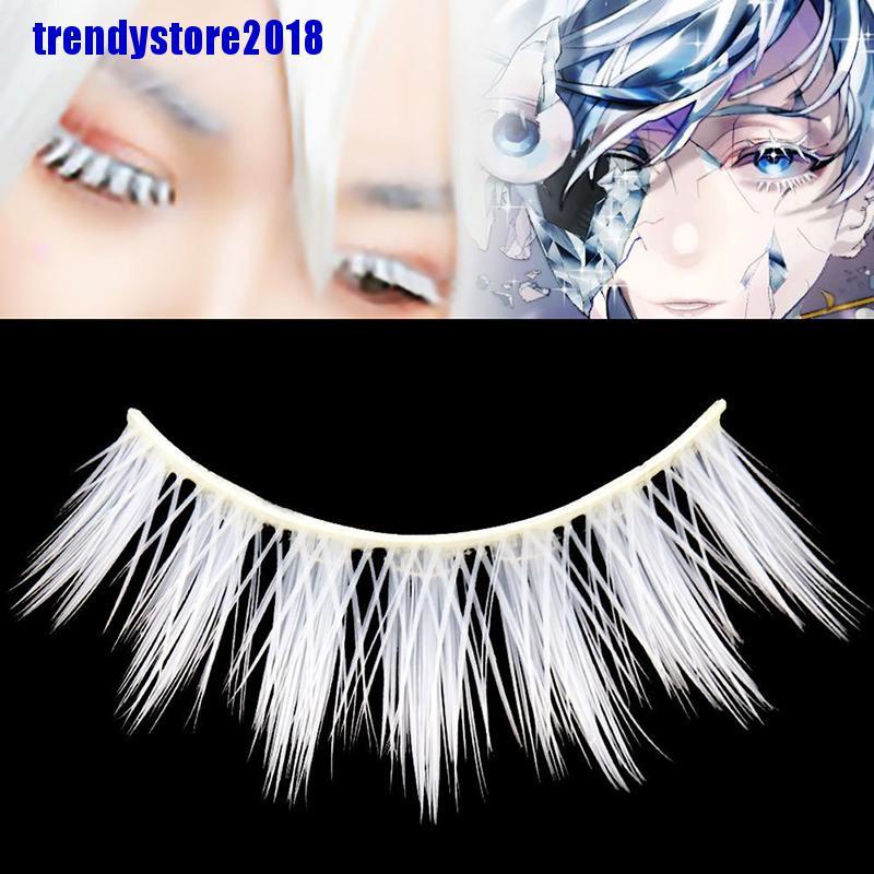 [Hàng mới về] Set 3 cặp lông mi giả dài màu trắng tự nhiên thoải mái tiện dụng cho trang điểm hóa trang