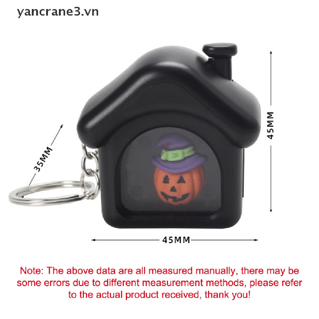 {YAN3} Móc Khóa Phát Sáng Hình Bí Ngô Ma Trang Trí Halloween {yancrane3.vn}