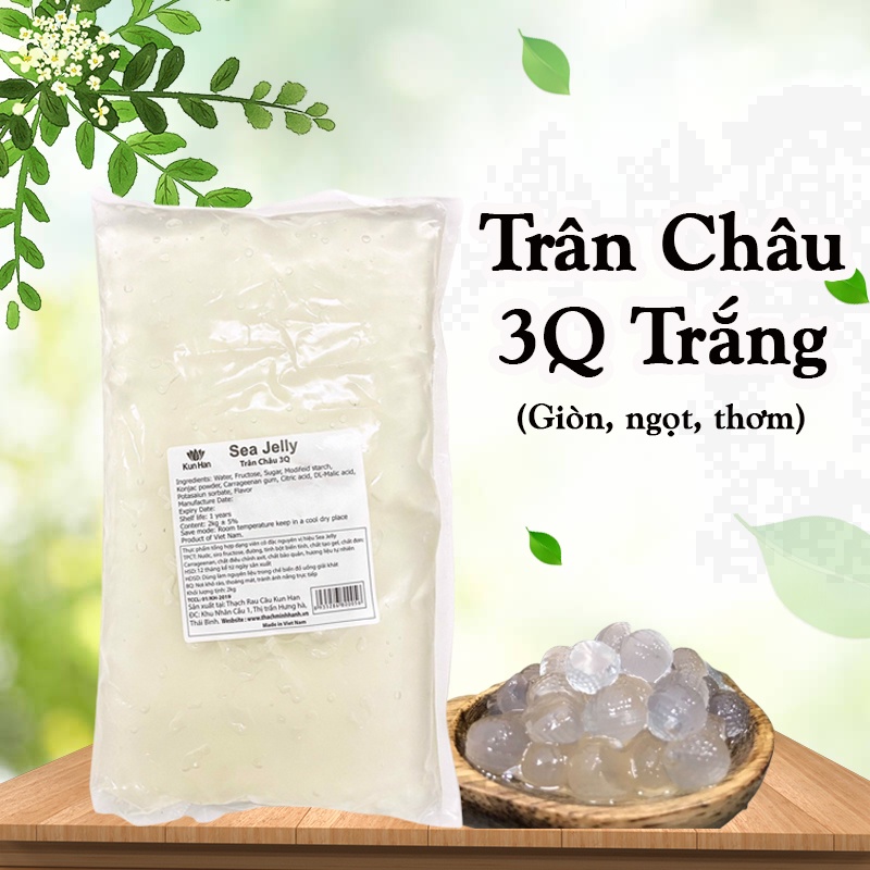 💖ĂN LÀ MÊ💖 Trân châu 3Q Giòn Trắng Sea Jelly_Giòn, Ngọt, Thơm