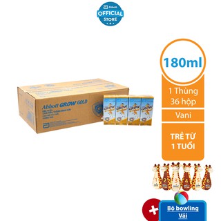 [Mã FMCG80 giảm 10% đơn từ 400K] Thùng 48hộp Sữa nước Abbott Grow Gold 180ml/hộp