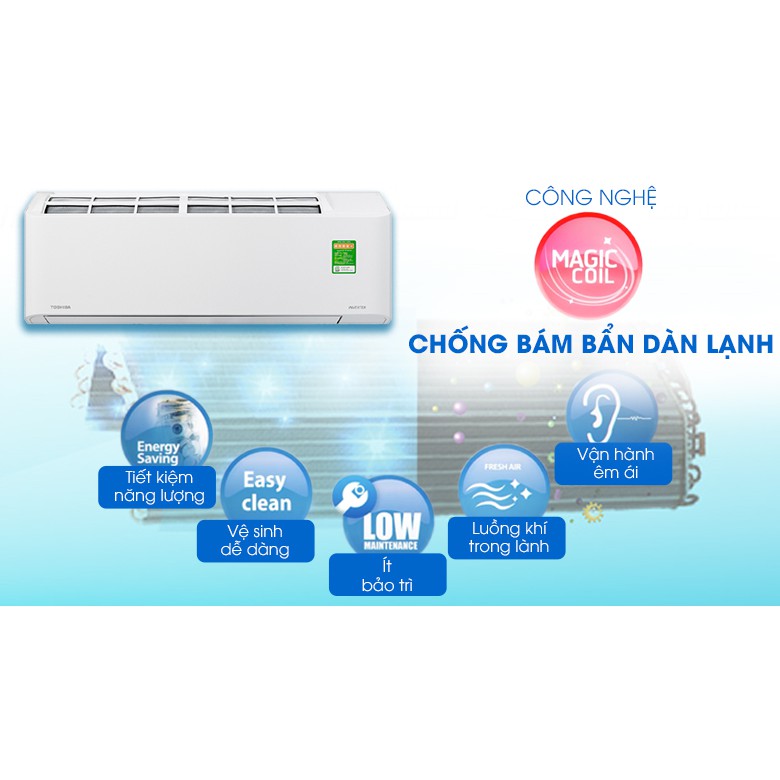Máy lạnh Toshiba Inverter 2 HP RAS-H18C2KCVG-V (Miễn phí giao tại HCM-ngoài tỉnh liên hệ shop)