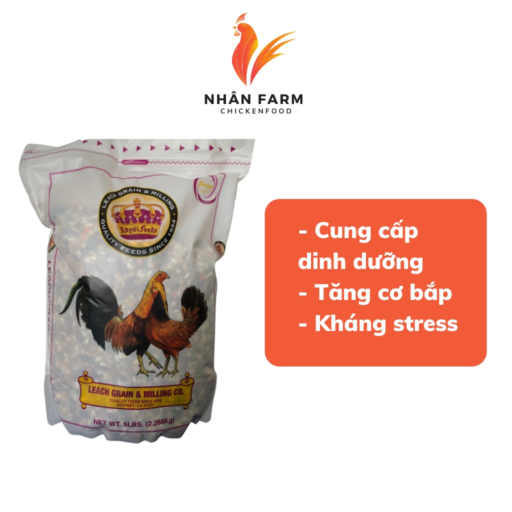 Thức ăn gà đá, Ngũ cốc cho gà đá Royal Feed gói 2KG