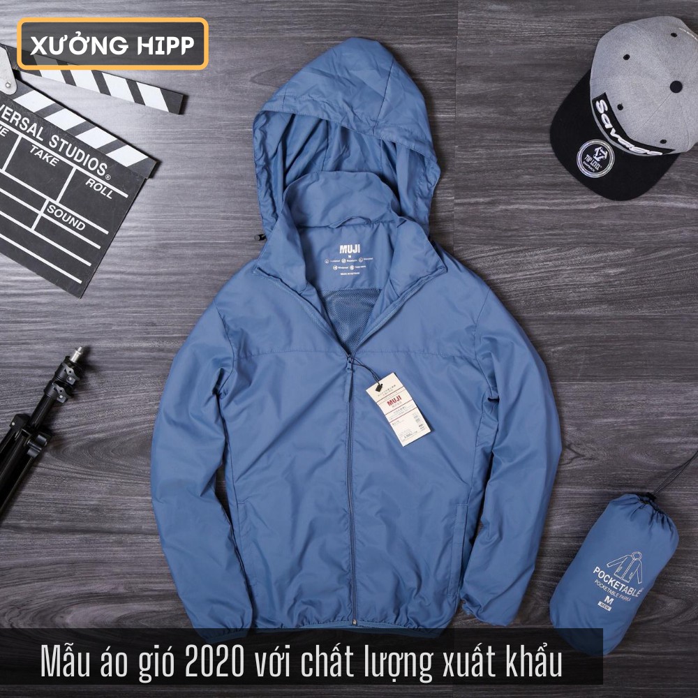 Áo khoác gió nam Muji Xuất Nhật 2 lớp Xưởng Hipp, có mũ tháo dời, chất vải dù nhập chống nước - 2KGM | BigBuy360 - bigbuy360.vn
