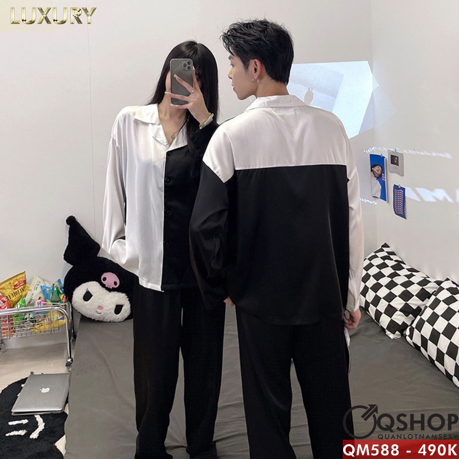 Bộ đồ pijama nam quần dài, tay dài luxury QSHOP QM588