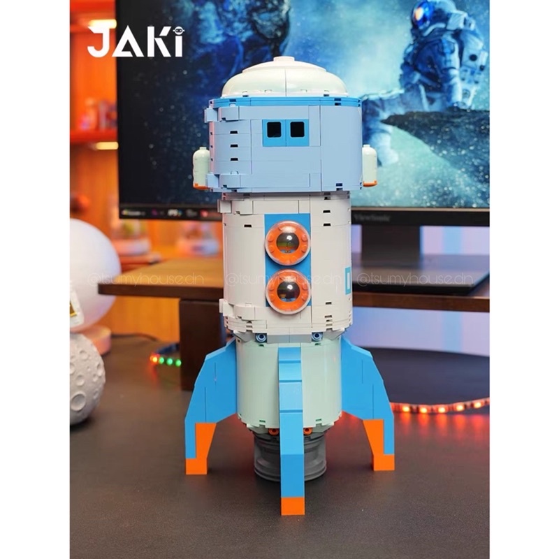 Đồ chơi xếp hình mô hình lắp ráp Rocket Space không gian vũ trụ 70cm Jaki