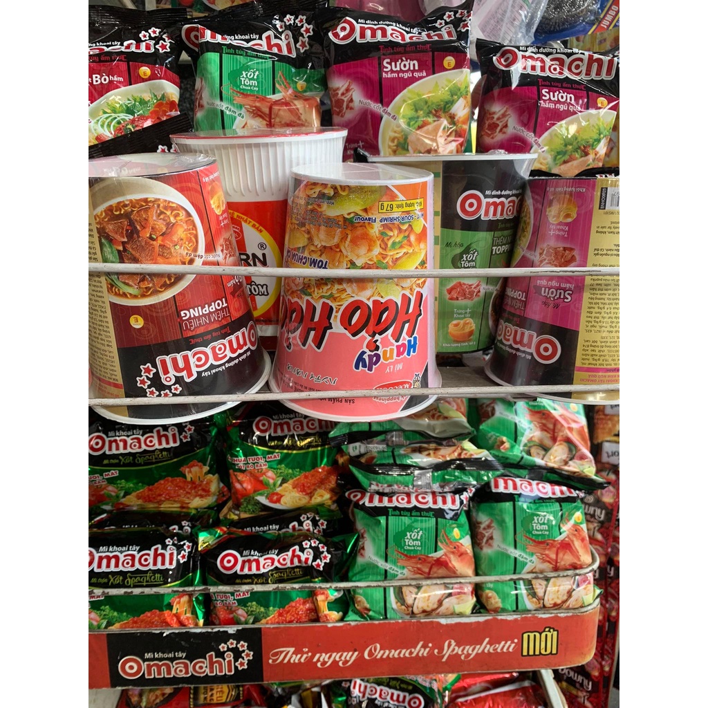 Mì khoai tây omachi sườn hầm/ bò/chua cay/sốt spaghetti gói 78g