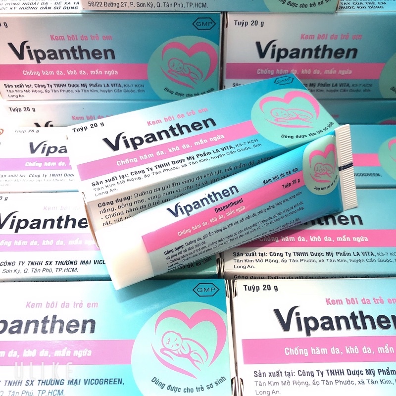 Kem bôi Hăm da, giảm mẩn ngứa, dịu da , hỗ trợ bỏng Vipanthen