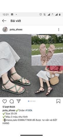 Combo 3 giày dép size 35