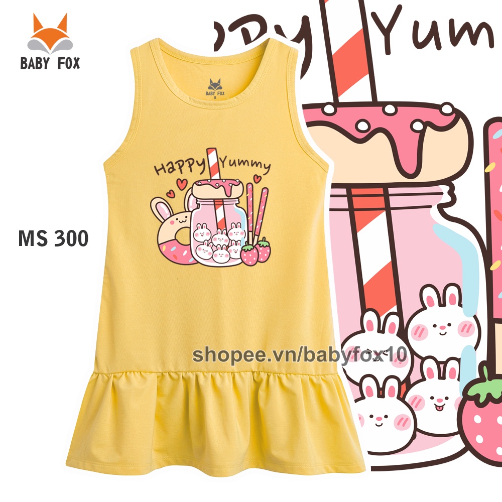 Váy đầm bé gái 100% cotton loại tốt, thương hiệu BABY FOX, hình thiên nga, kẹo 10-55 kg f