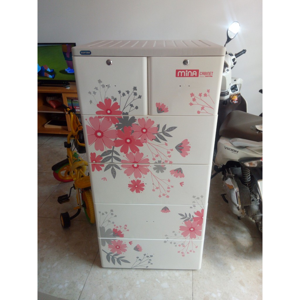 Tủ nhựa Duy Tân MINA 5 Tầng-6 Ngăn - Hoa Cúc | BigBuy360 - bigbuy360.vn