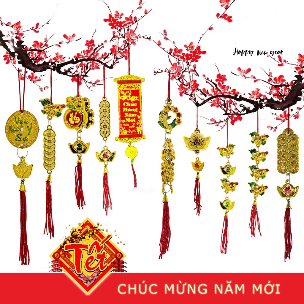 Combo 5 Dây Liễn Ngẫu Nhiên Treo Cây Cảnh - Trang Trí Tết