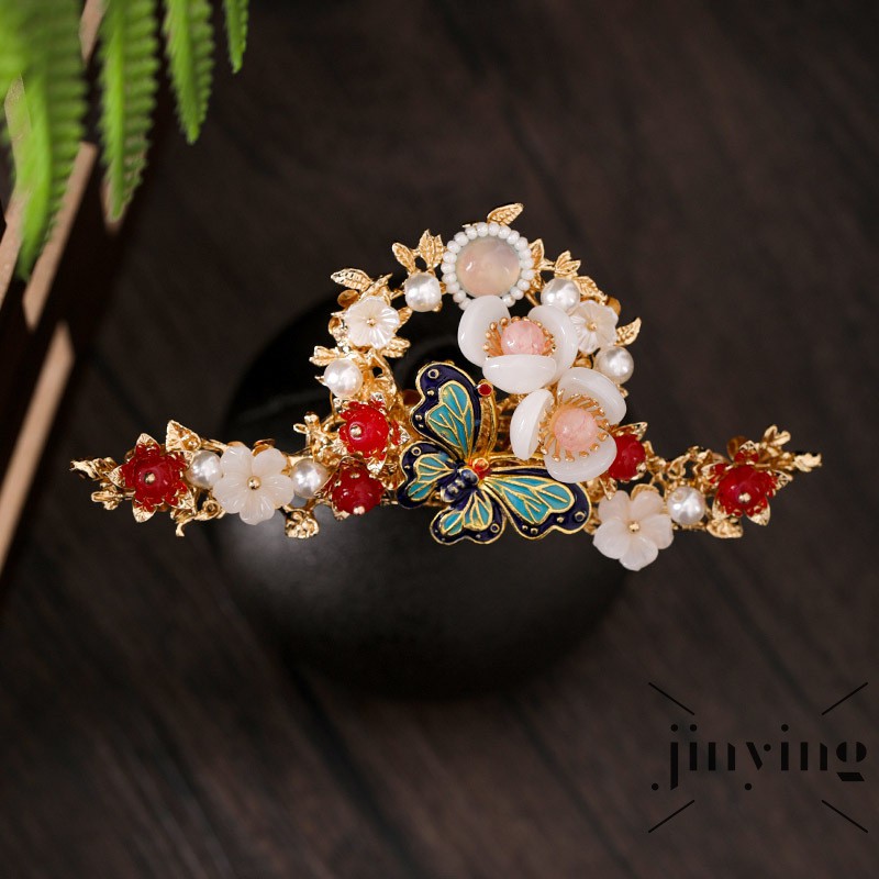 GETNOIVAS BUTTERFLY Bộ Phụ Kiện Cài Tóc Phong Cách Trung Hoa Cho Bé Gái