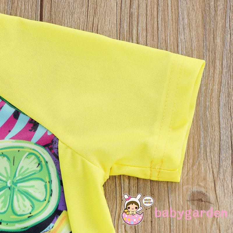 Bộ Đồ Bơi Liền Thân Tay Ngắn In Hình Trái Cây Dành Cho Bé 6 Tháng 5 Tuổi