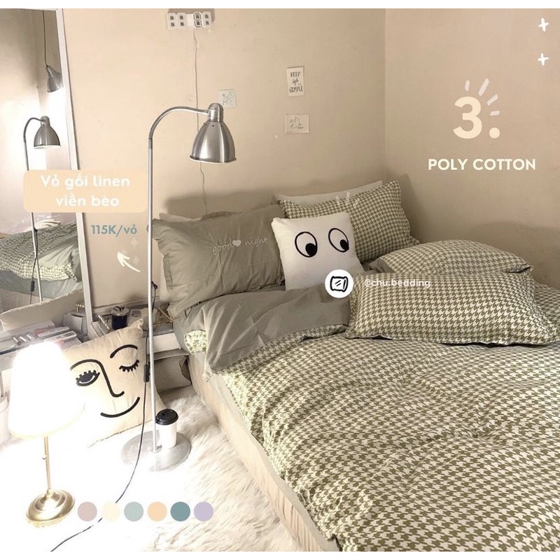 Thanh lý bộ chăn ga cotton poly 4 món