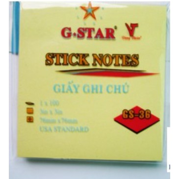 Giấy nhớ, giấy ghi chú, giấy Note vàng 3x2, 3x3, 3x4, 3x5