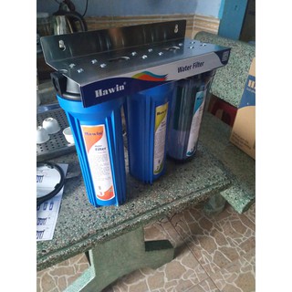 Bộ lọc thô 3 lõi Hawin xuất xứ Việt Nam xử lý cặn,loại bỏ mùi hôi tanh, phèn ra khỏi nước