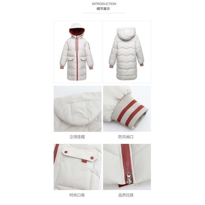 Áo phao dáng dài 4 màu hàng quảng châu bao đẹp