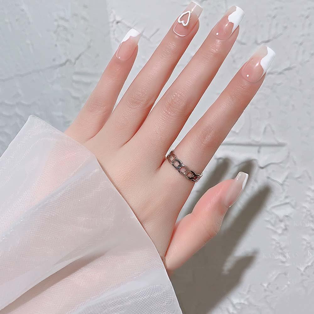 Phụ Kiện Trang Trí Móng Tay 3D DIY Hình Trái Tim Màu Sắc Kẹo Ngọt Xinh Xắn