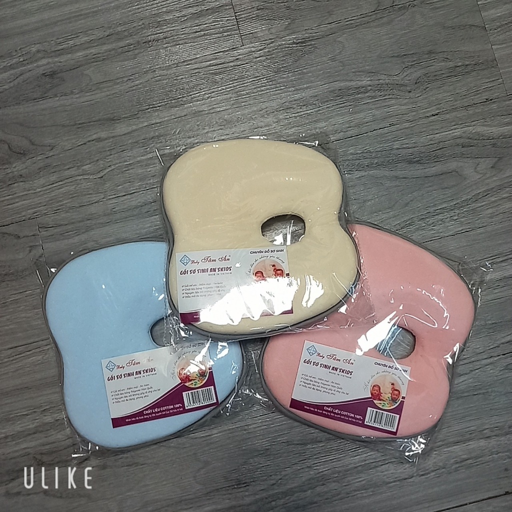 Gối cao su non chống méo bẹt đầu cho trẻ sơ sinh cao cấp