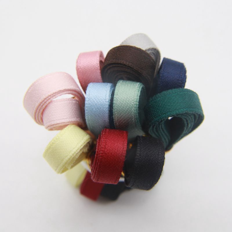 Cuộn Dây Ruy Băng Cotton Mờ 6Mm Dài 5 Yards Dùng Làm Kẹp Tóc Handmade DIY