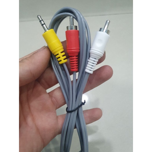 Cáp AV 1 đầu jack 3.5 ra 2 đầu bông sen dài 1m5 loại tốt