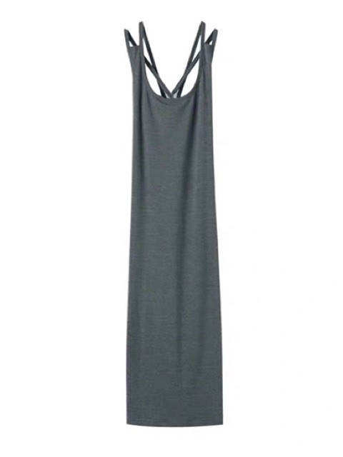 Váy Dài Nữ Cổ Vuông 2 Dây Có Mút Ngực – Đầm Body Thun Gân Tăm Dáng Dài Tôn Dáng DB10 CinZy SG | BigBuy360 - bigbuy360.vn