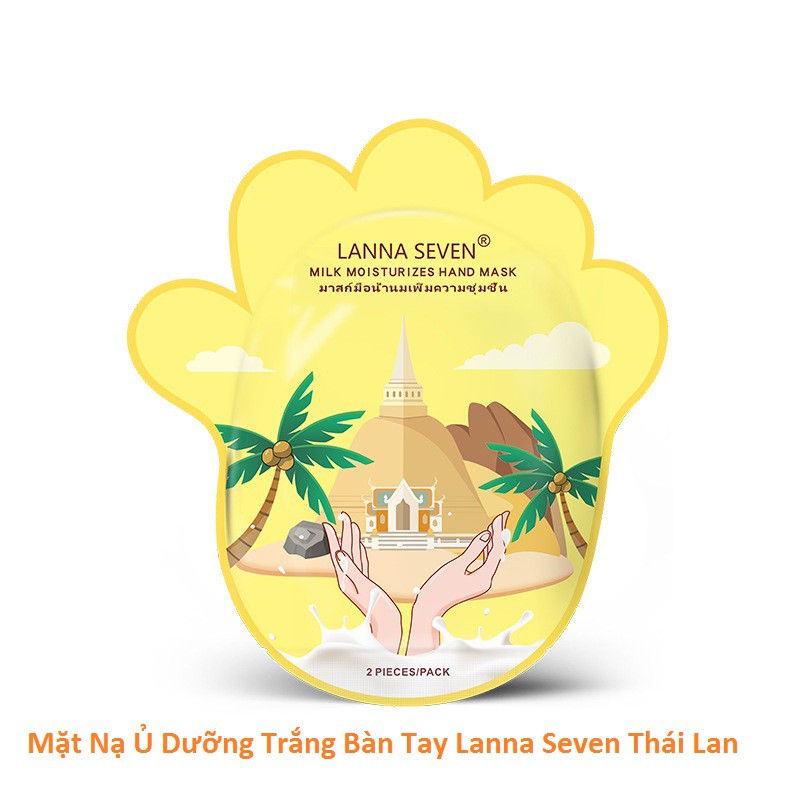 (Gói 2 Miếng) Mặt Nạ Ủ Dưỡng Trắng Bàn Tay Lanna Seven Thái Lan