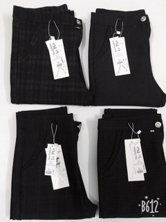 Quần cotton sọc dây kéo