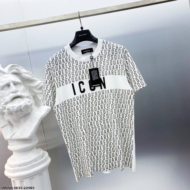 Áo Thun ICON Nam In Hoạ Tiết Siêu Đẹp - Áo Phông Nam DSQ In Hình SPF