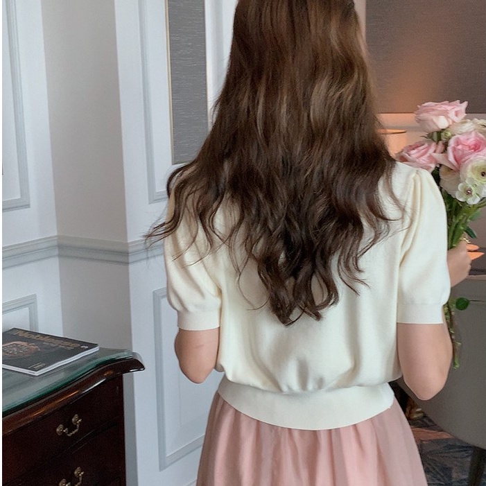 Áo cardigan crop top PERTY phong cách Hàn Quốc thời trang mùa hè mới dành cho nữ