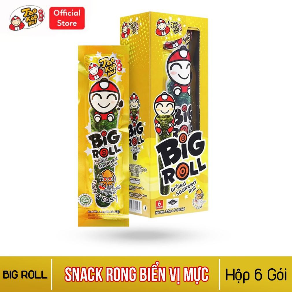 Hộp 6 gói Snack Rong Biển Big Roll Taokaenoi - Hộp 6 gói